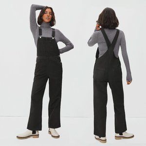 EVERLANE NWT The Canvas Overalls Black Sz 10 Brand New
